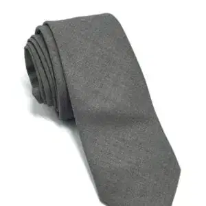Plain School Tie Gray (Long)