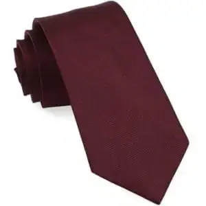 Plain School Tie Maroon (Long)