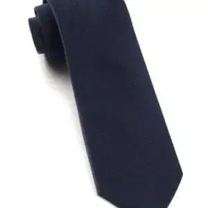 Plain School Tie Navy (Long)