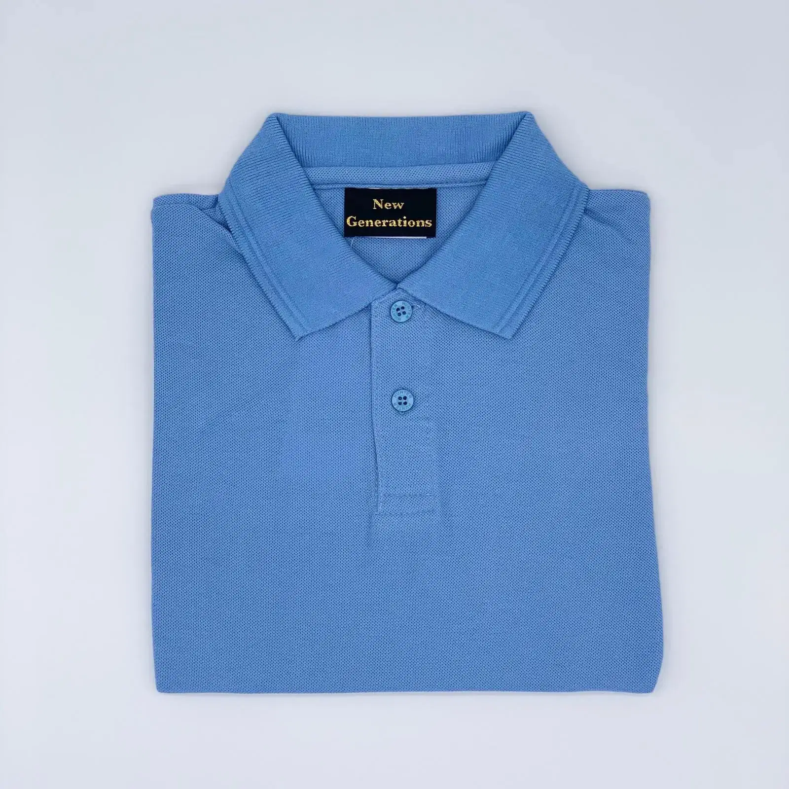 New Generations Men's Classic Blue Polo Shirt - Timeless Style and Comfort for the Modern Man.