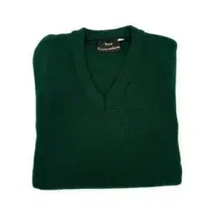 684V V-Neck Plain Pullover Jumpers Bottle