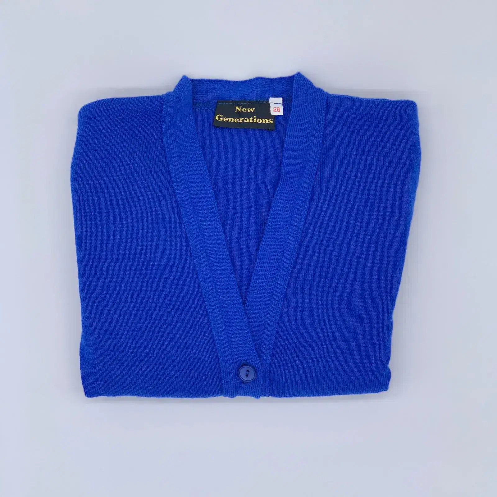 Plain Cardigans Royal Blue
