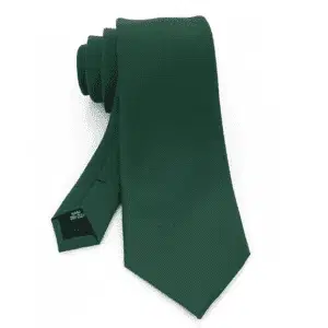 Plain School Tie Bottle Green (Long)