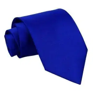 Plain School Tie Royal Blue (Long)