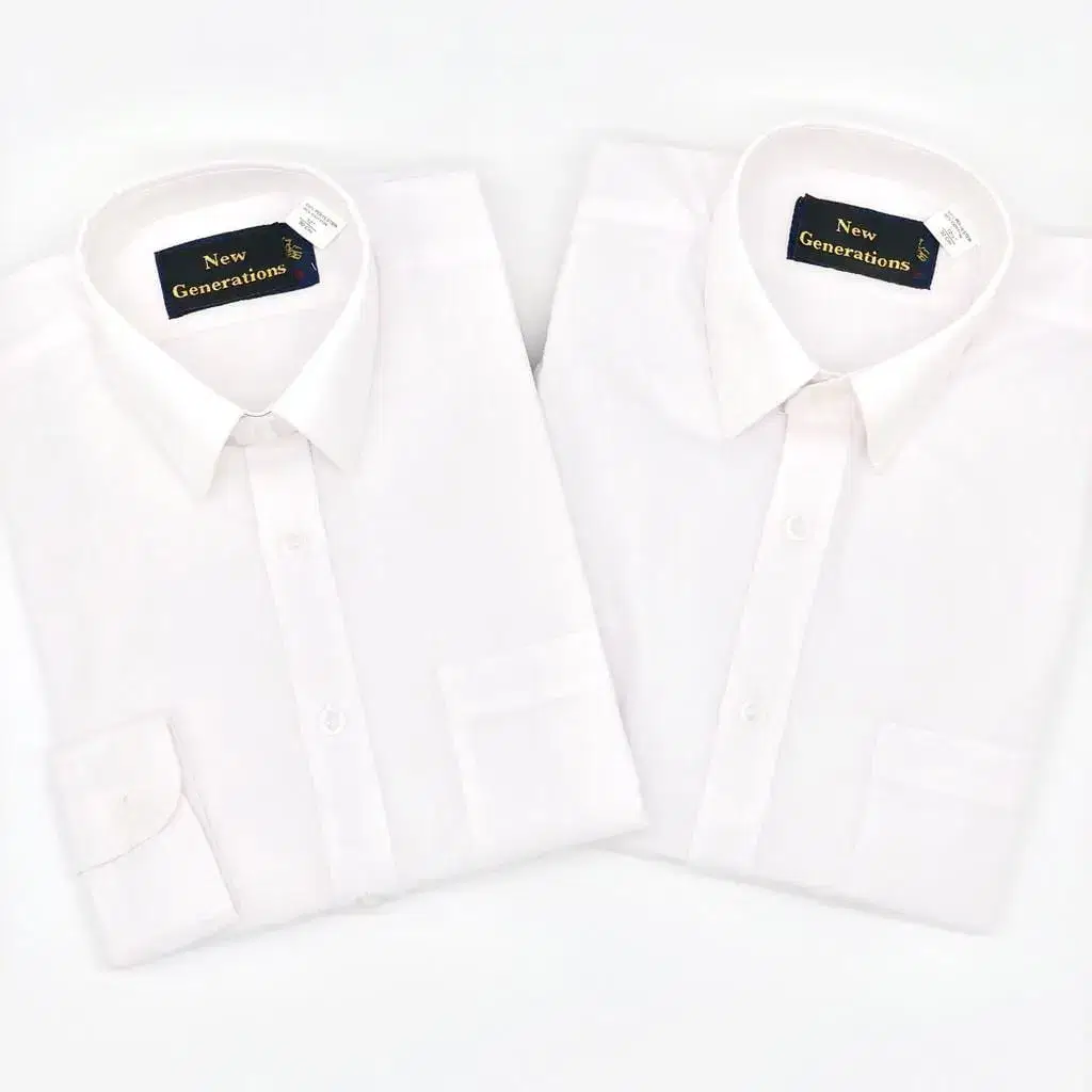 Twin Pack Long Sleeve Shirt White