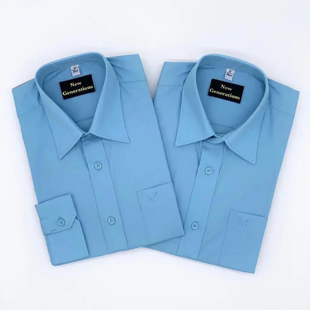 Twin Pack Long Sleeve Shirt Blue