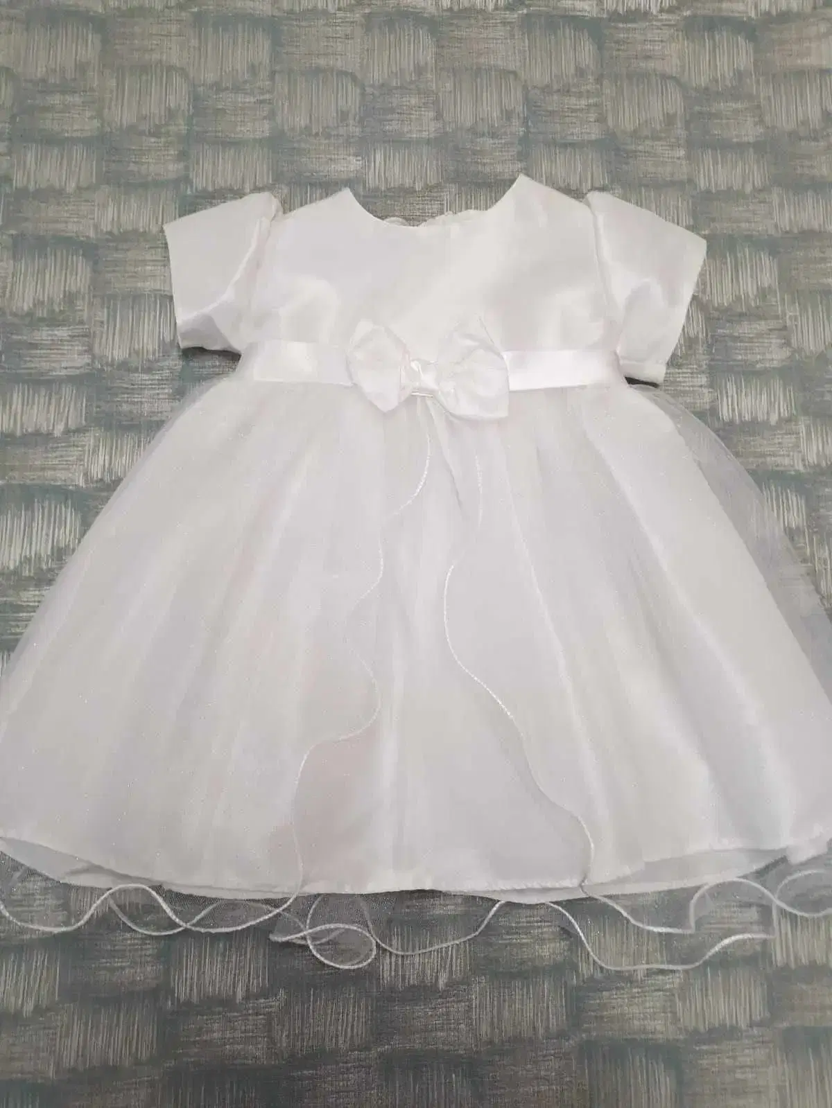 White child dress with bow