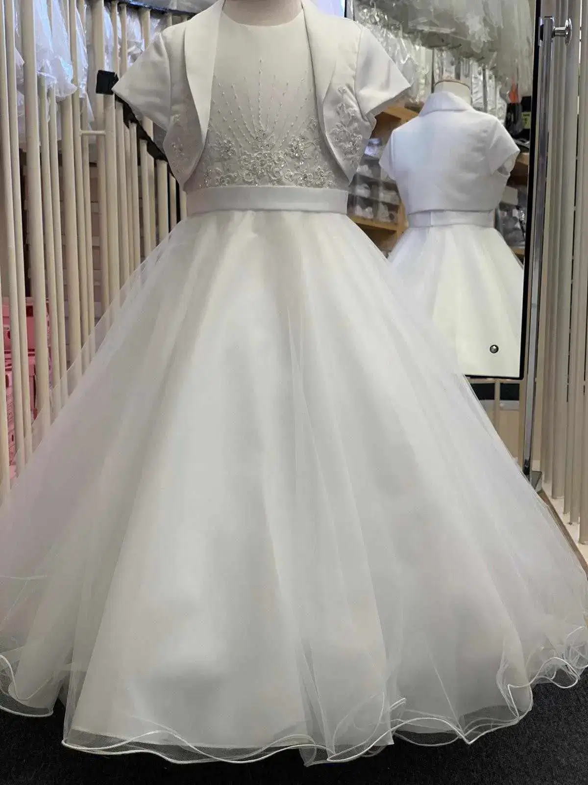 White dress with bolero