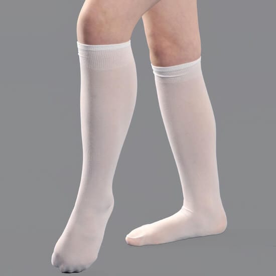 White Knee Socks
