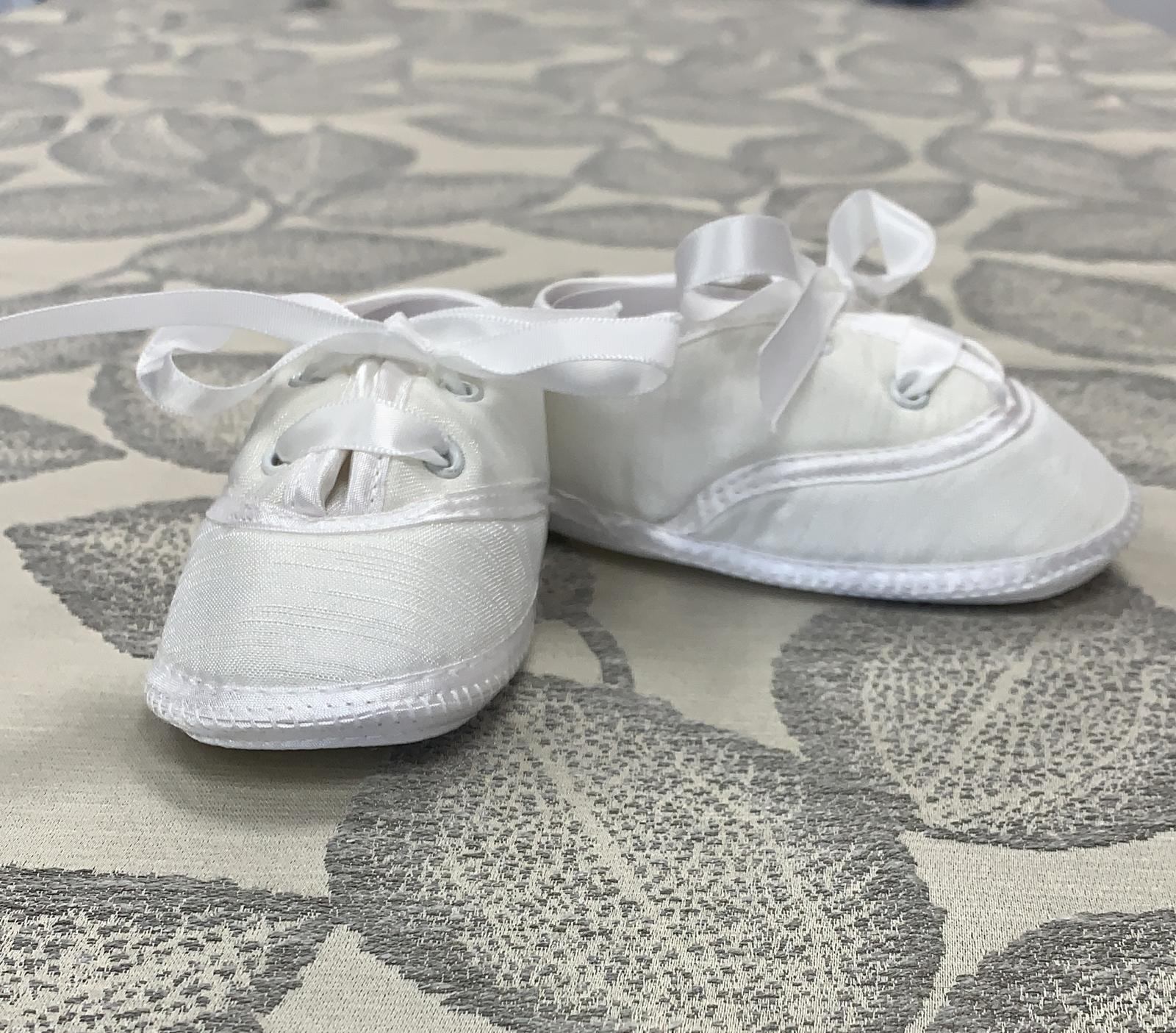 LITTLE CUTIE WHITE BOY CHRISTENING SHOES