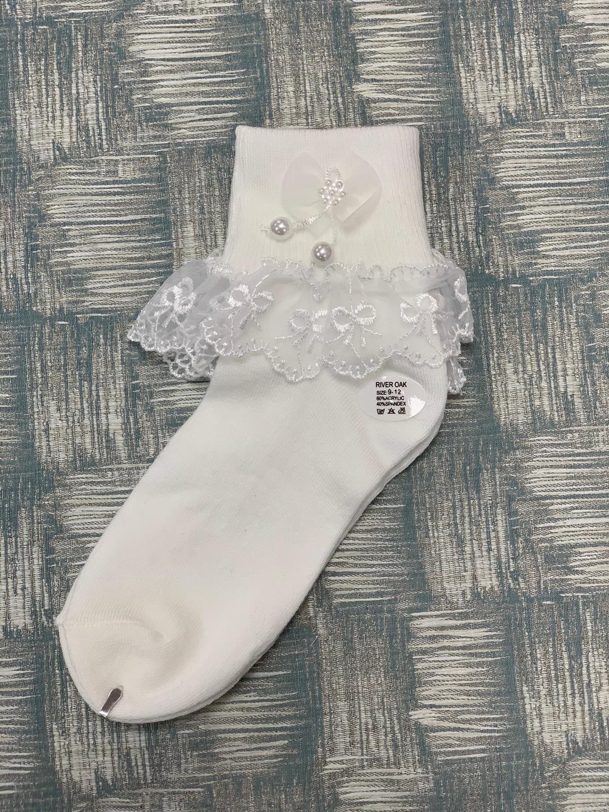 WHITE FRILLY SOCKS 2