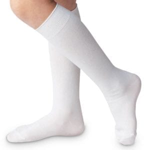 Knee-high white socks