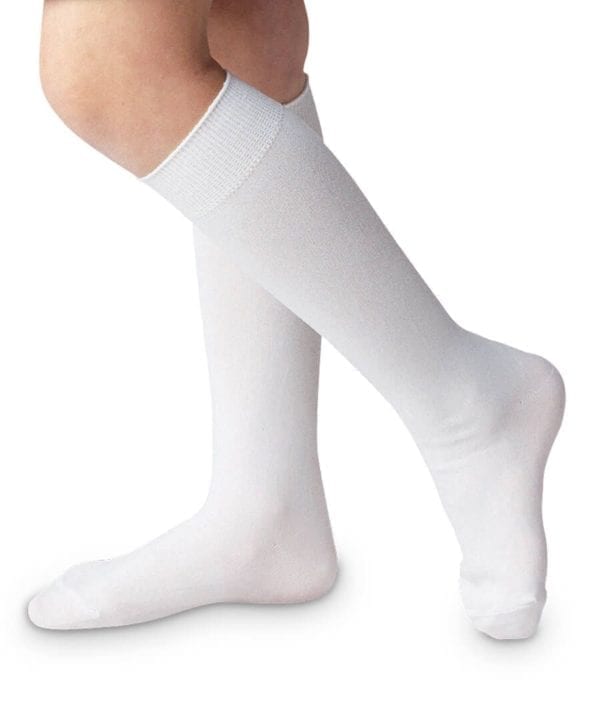 Knee-high white socks