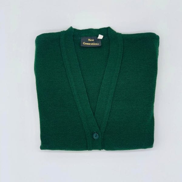 Plain Cardigans Bottle Green