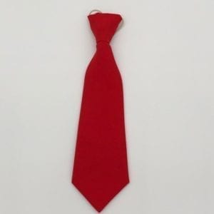 plain red elastic tie