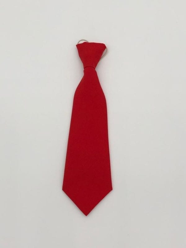 plain red elastic tie