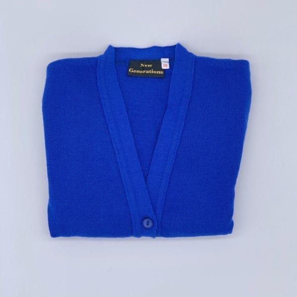 Plain Cardigans Royal Blue
