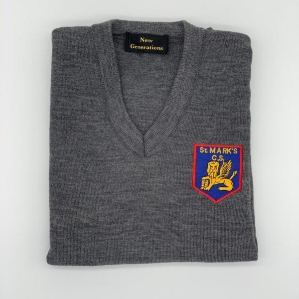 Crested Grey Jumper St. Marks Community School