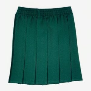 Green Pleated Skirt