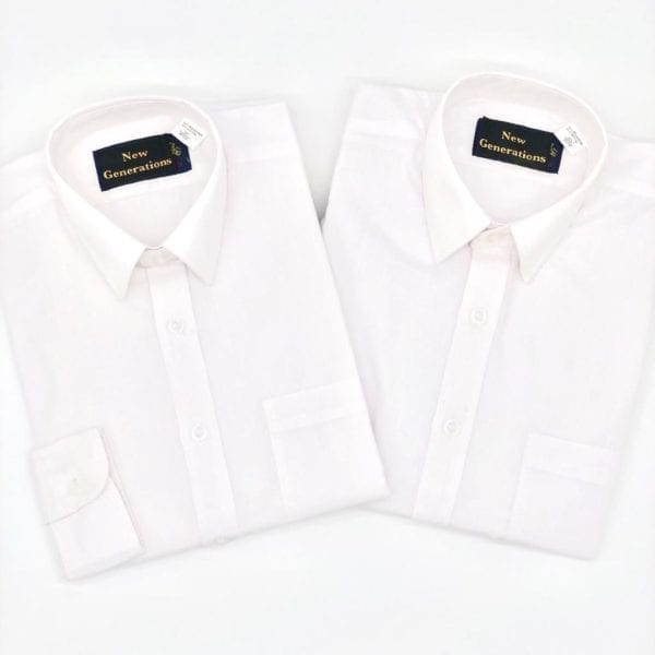 Twin Pack Long Sleeve Shirt White