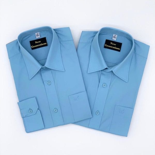 Twin Pack Long Sleeve Shirt Blue
