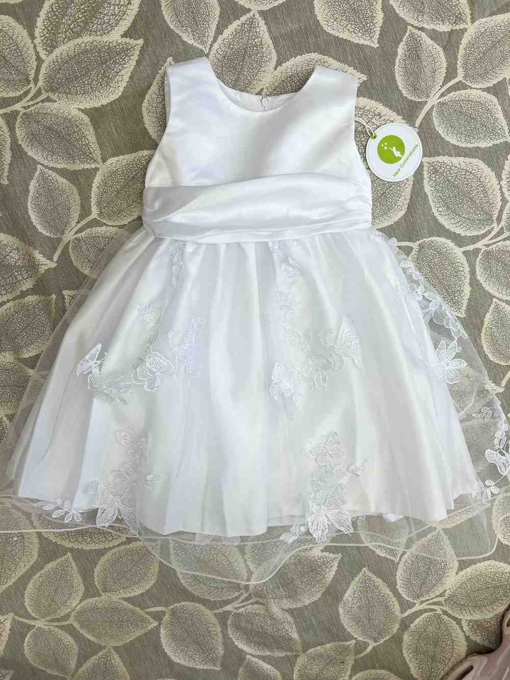 Embroidered tulle gown