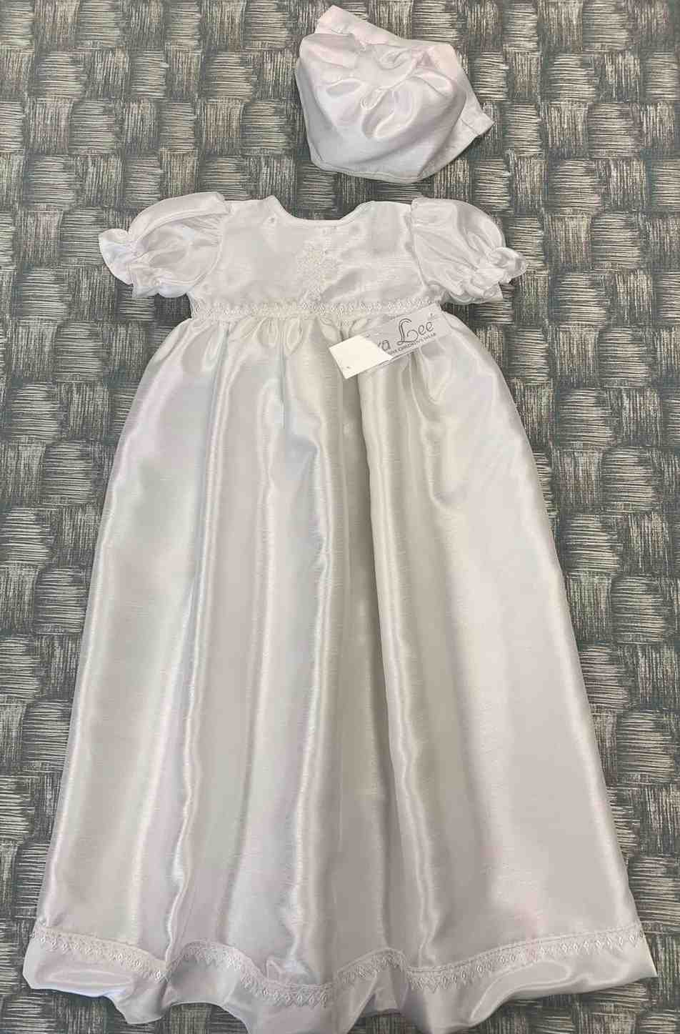 Long white christening gown