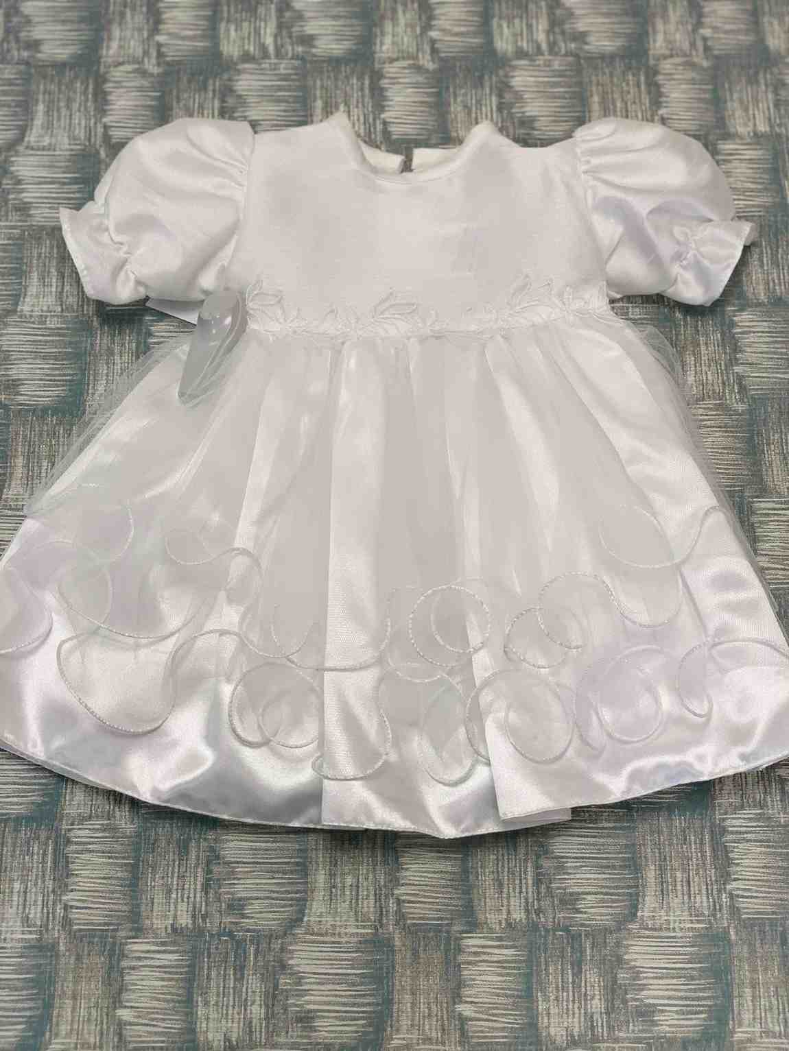 White satin gown