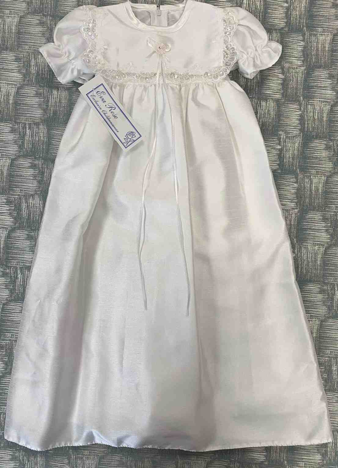 White christening gown with lace 