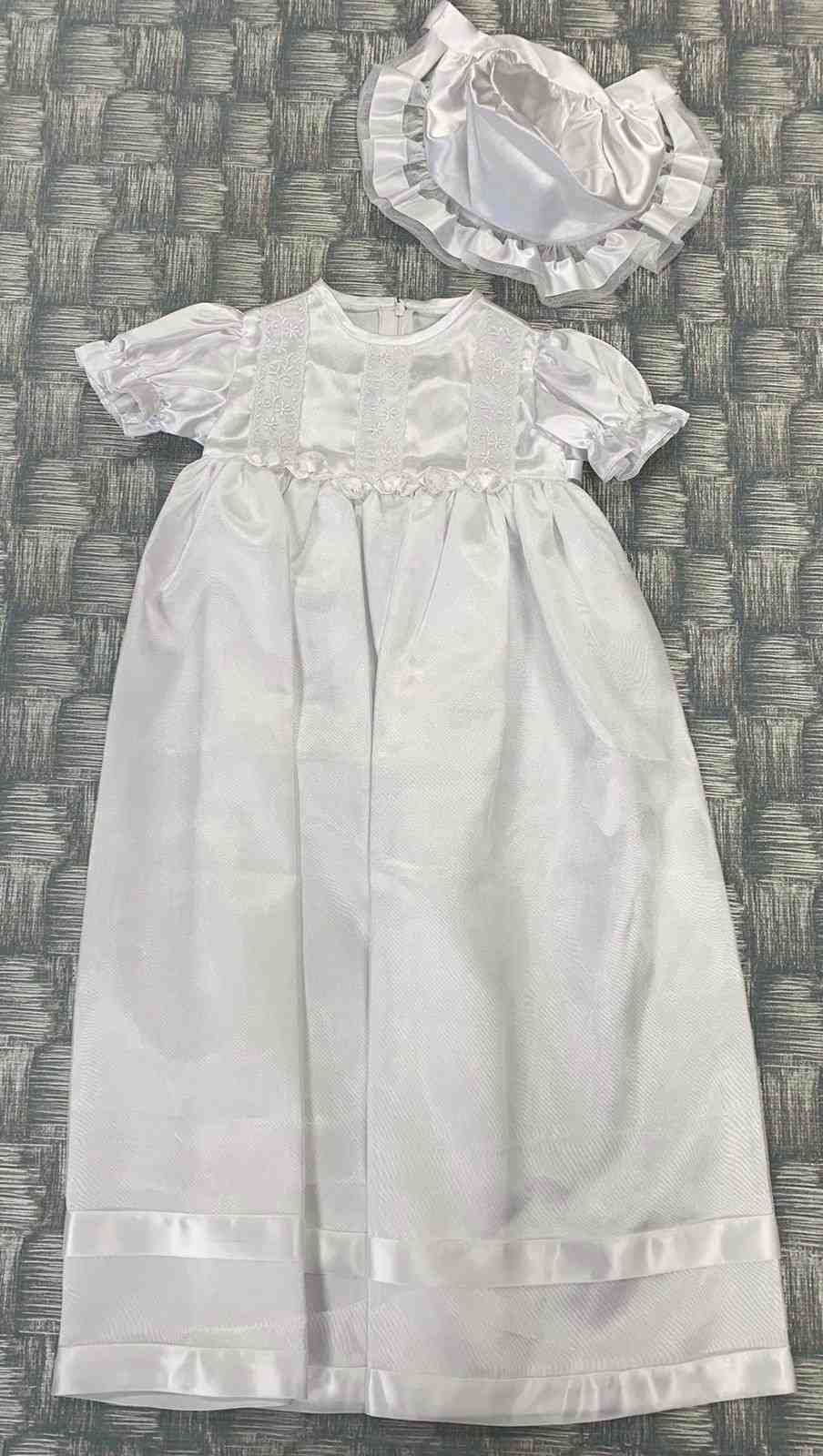 Satin christening dress