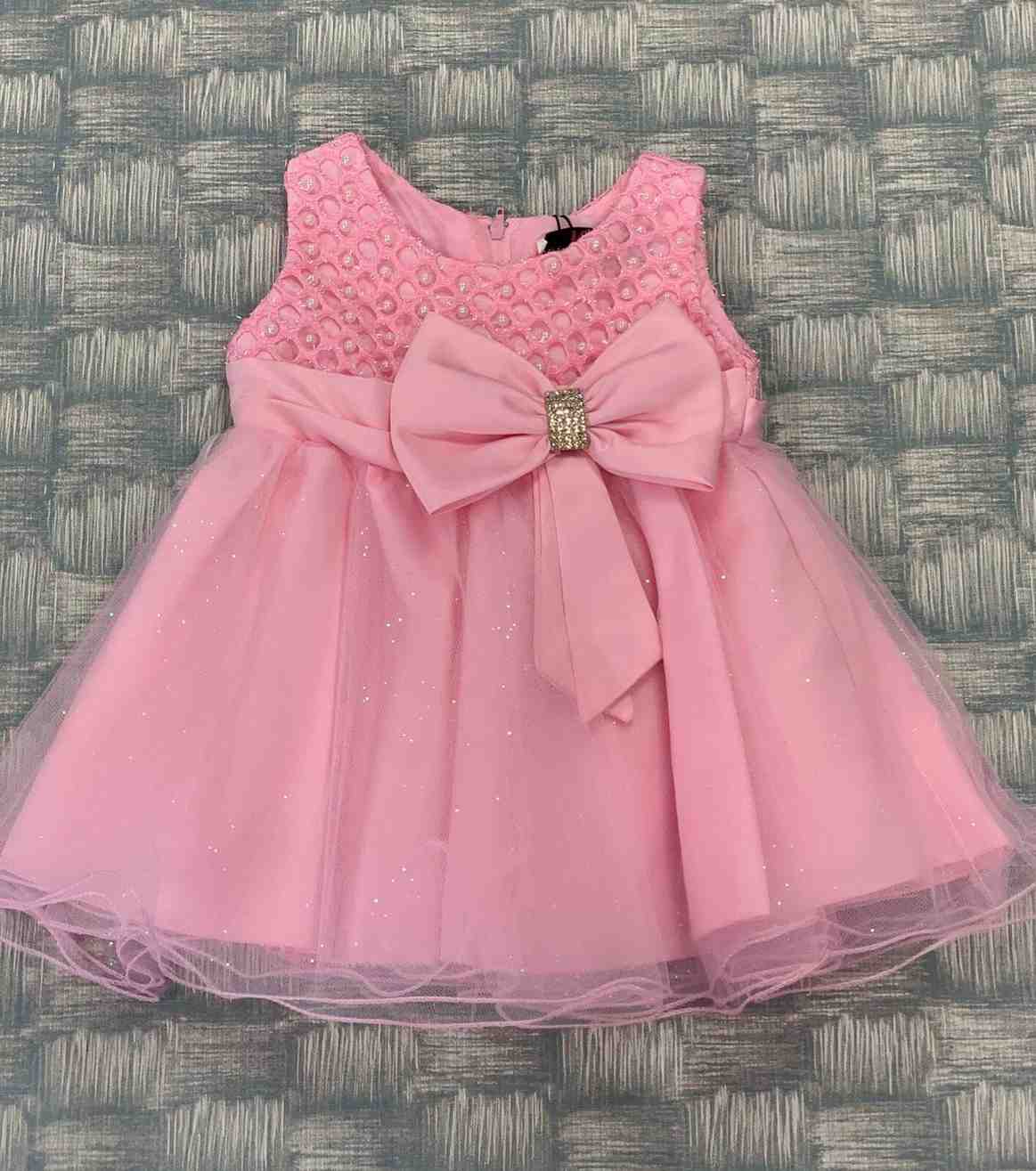 Pink dress with large bow